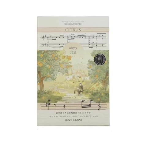 Roopy - Masque pour les mains aux huiles essentielles d'acides de fruits parfumées aux fleurs - 3pièces - Citrus Roopy - Masque pour les mains aux huiles essentielles d'acides de fruits parfumées aux fleurs - 3pièces - Citrus