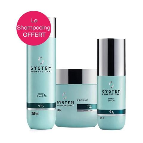 Routine Antipelliculaire Derma Purify avec lotion System Professional avec shampooing OFFERT