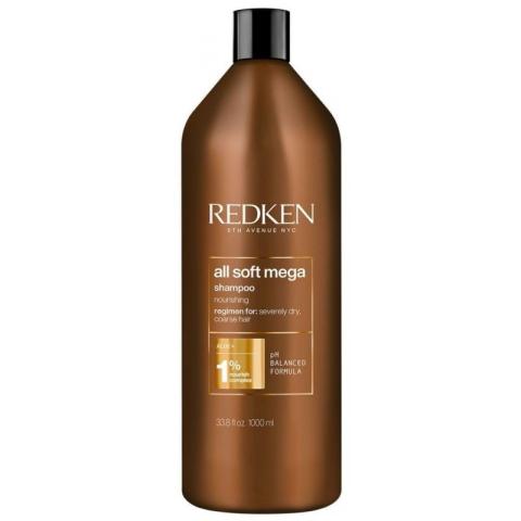 Shampooing ultra nourrissant cheveux très secs All Soft Mega Redken 1L Shampooing ultra nourrissant cheveux très secs All Soft Mega Redken 1L