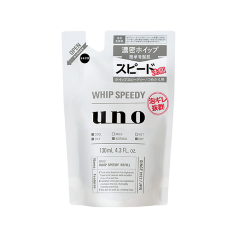 Shiseido - Uno Recharge de nettoyant moussant pour le visage Whip...
