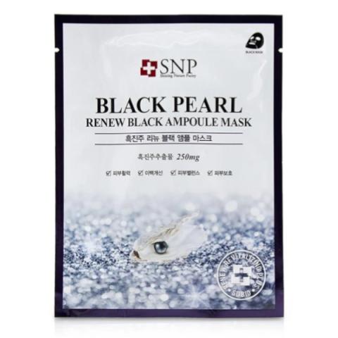 SNP - Black Pearl Renew Black Ampoule Mask - 10pièces