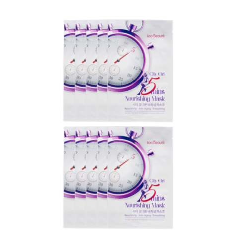 Soo Beaute - City Girl 5 Mins Masque Nourrissant - 10pièces