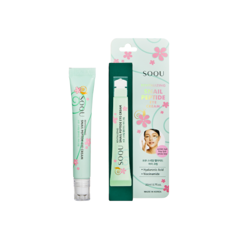 SOQU - Crème contour des yeux revitalisante aux peptides d'escargot - 20ml