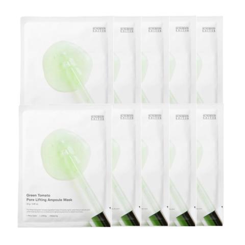 SUNGBOON EDITOR - Green Tomato Pore Lifting Ampoule Mask - 10ea Set