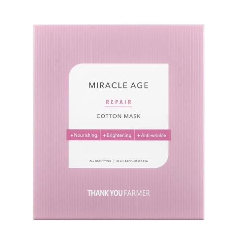 THANK YOU FARMER - Masque en coton Miracle Age Repair - 5pièce