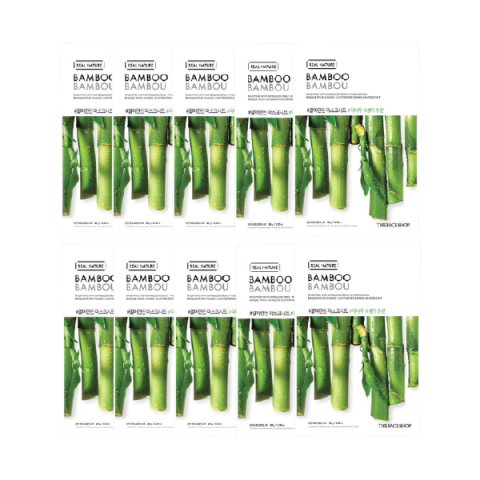 THE FACE SHOP - Masque pour le visage Real Nature - Bambou - 10pièces THE FACE SHOP - Masque pour le visage Real Nature - Bambou - 10pièces