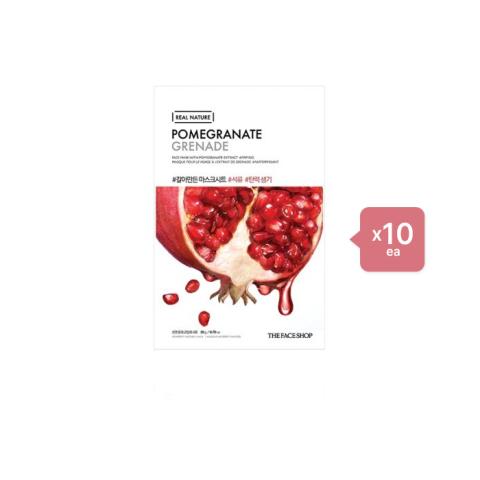 THE FACE SHOP - Nature Face Mask - Pomegranate - 1pc (10ea) Set THE FACE SHOP - Nature Face Mask - Pomegranate - 1pc (10ea) Set