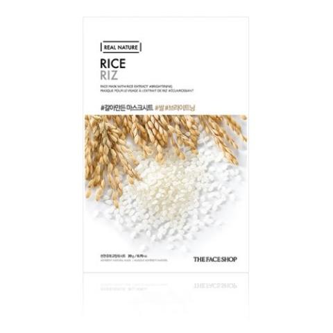 THE FACE SHOP - Nature réelle, Masque - Riz - 1pièce THE FACE SHOP - Nature réelle, Masque - Riz - 1pièce
