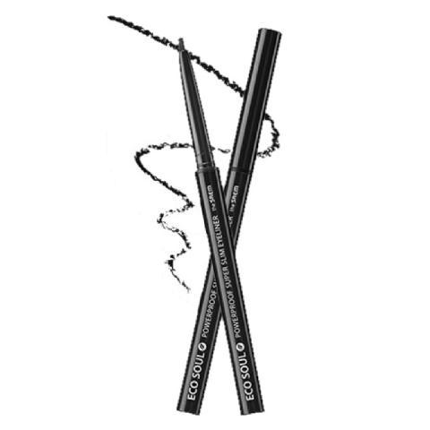 The Saem - Eye-liner ultra mince Eco Soul Powerproof - 0.1g - BK01 The Saem - Eye-liner ultra mince Eco Soul Powerproof - 0.1g - BK01