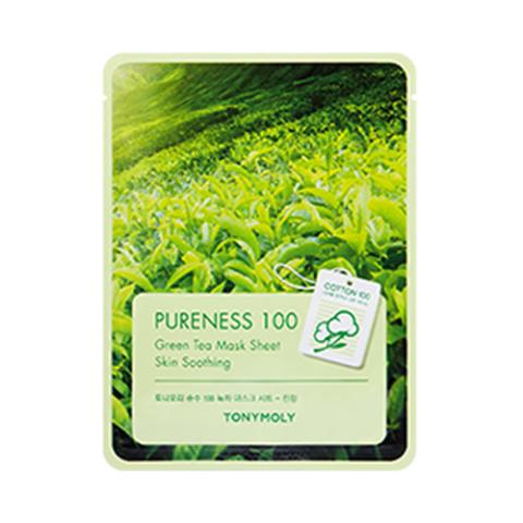 TONY MOLY - Pureness 100, Feuille de masque - Thé vert - 1pièce