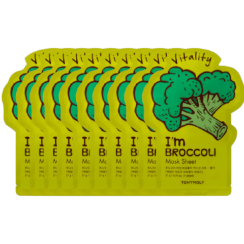TONYMOLY - I'm Real Mask Sheet - Broccoli - 10pièces TONYMOLY - I'm Real Mask Sheet - Broccoli - 10pièces