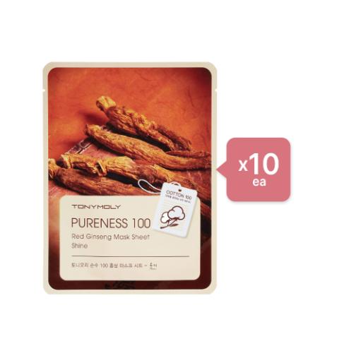 TONYMOLY - Set Feuille de masque Pureness 100 - Red Ginseng (10ea) Set TONYMOLY - Set Feuille de masque Pureness 100 - Red Ginseng (10ea) Set