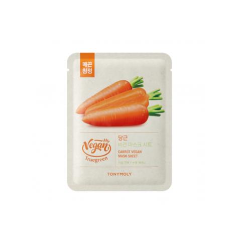 TONYMOLY - Truegreen Feuille de masque végétalien - 1pièce - Carrot TONYMOLY - Truegreen Feuille de masque végétalien - 1pièce - Carrot